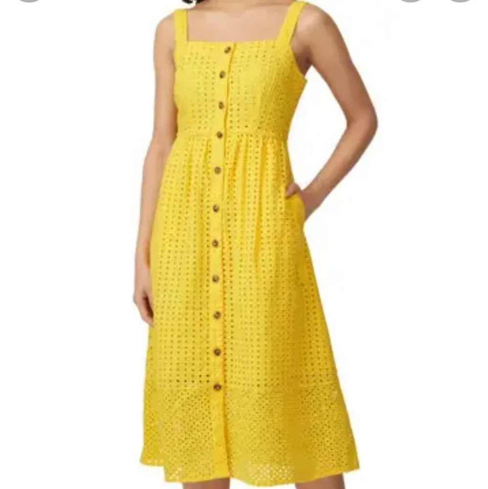 J. Crew White Cotton Coletta Button Front Eyelet Dress Size 14